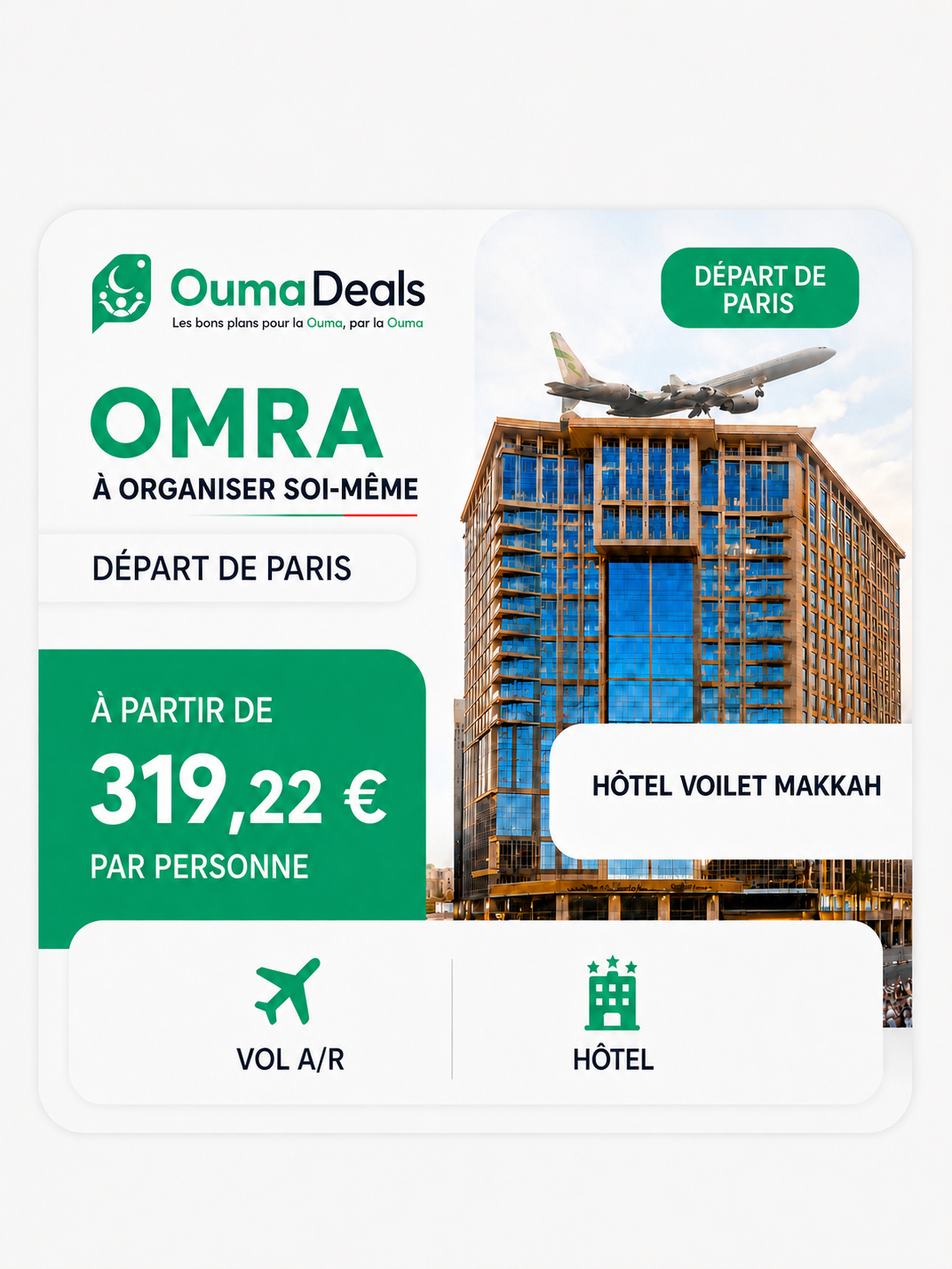 Vol Aller/Retour + Hôtel au départ de Paris